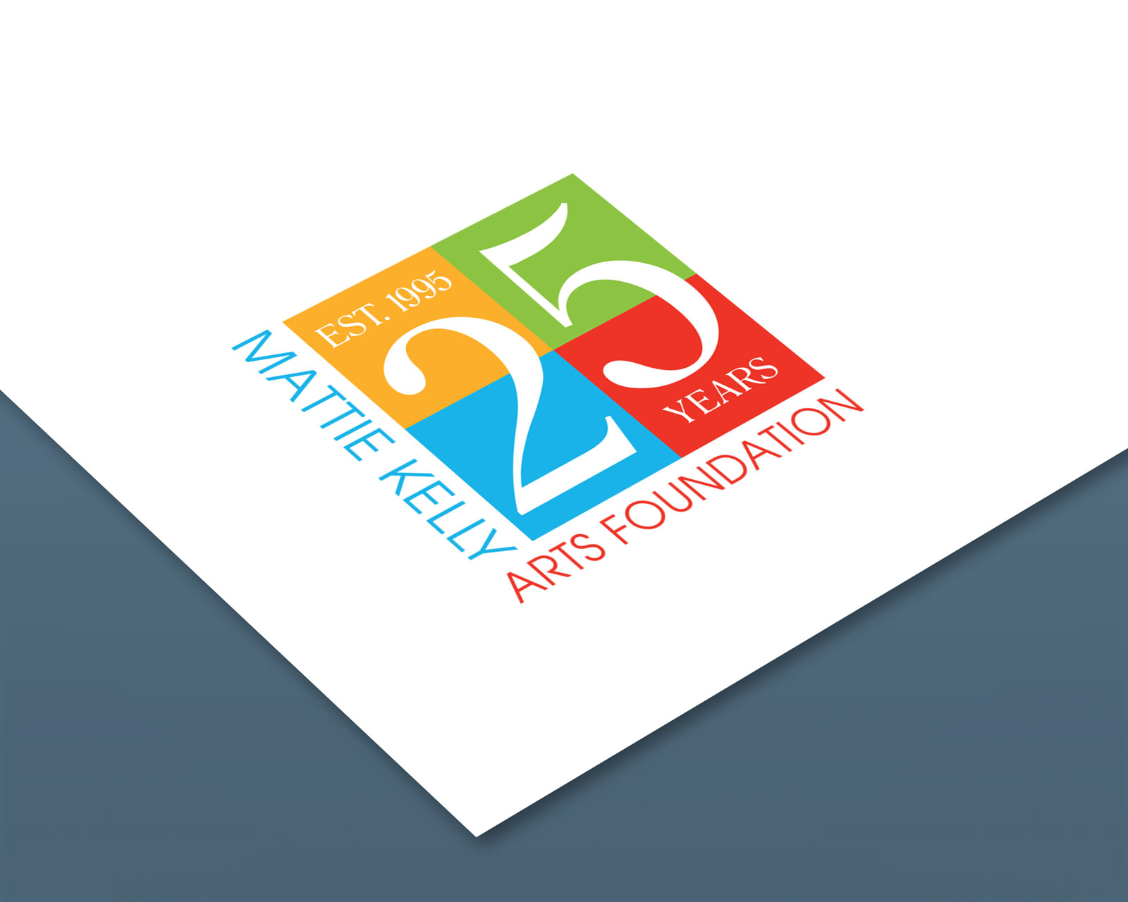 25 year anniversary logo design for local arts and culture community foundation