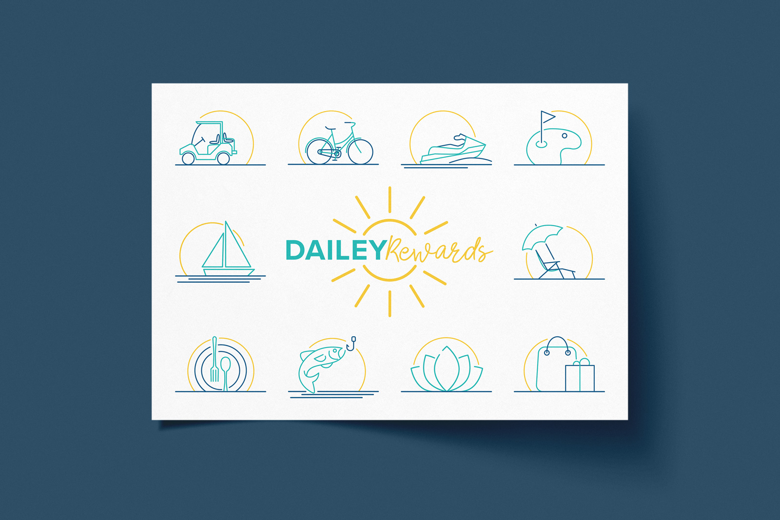 Icon line designs for vacation rental company