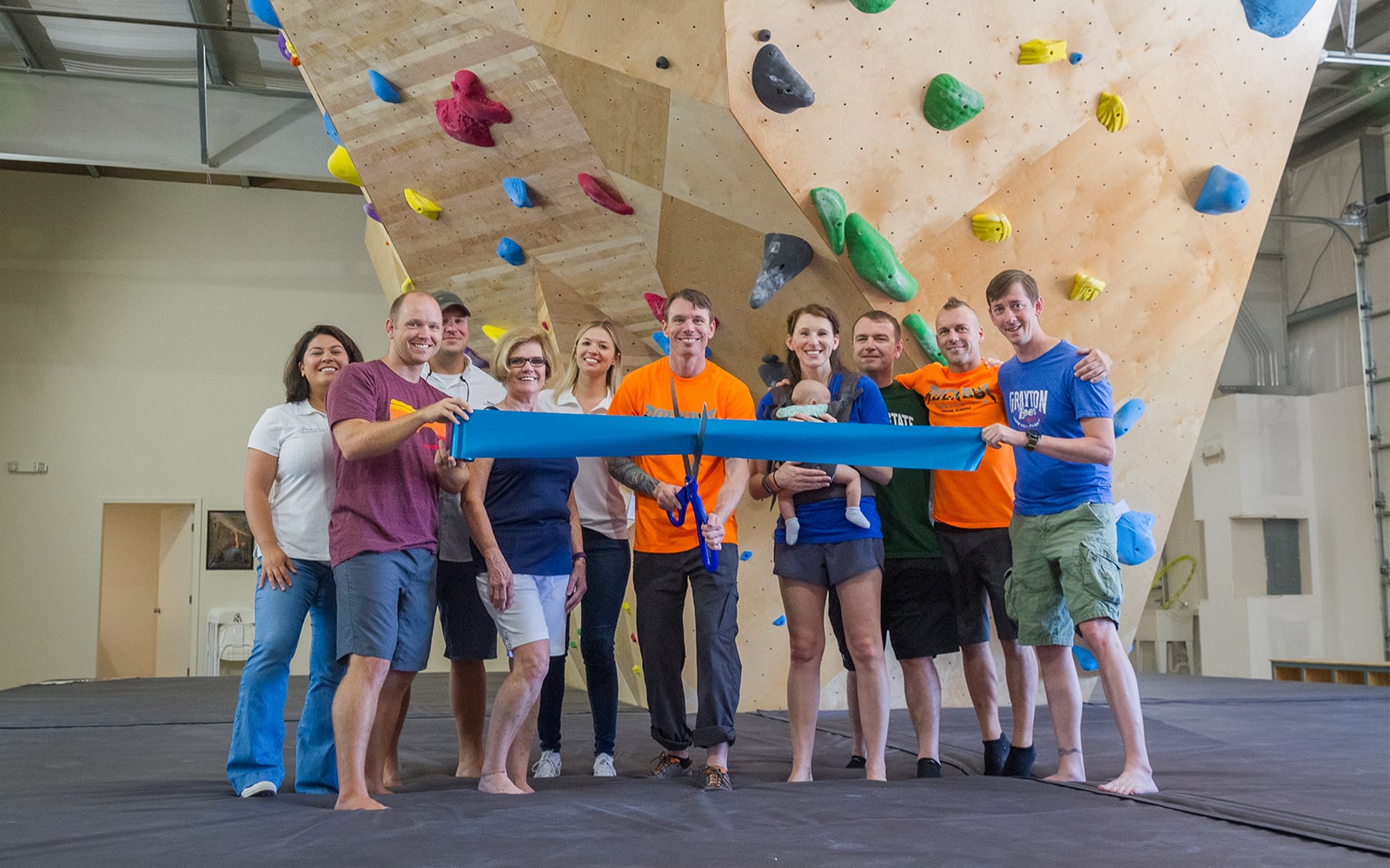 Grand opening of indoor rock climbing gym
