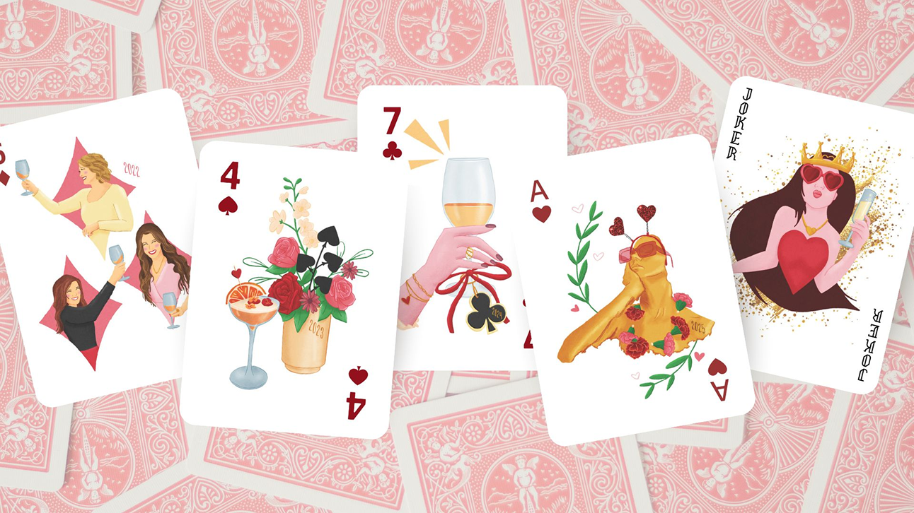 Wine Auction Themed Playing Cards