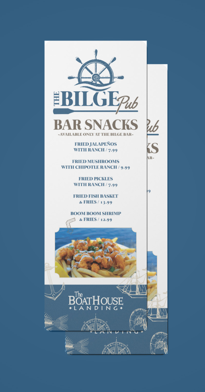 The Bilge Pub Snack Menu