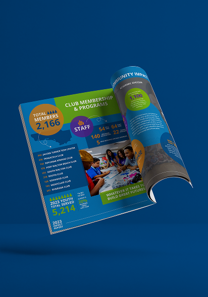 magazine showing club memberships and programs