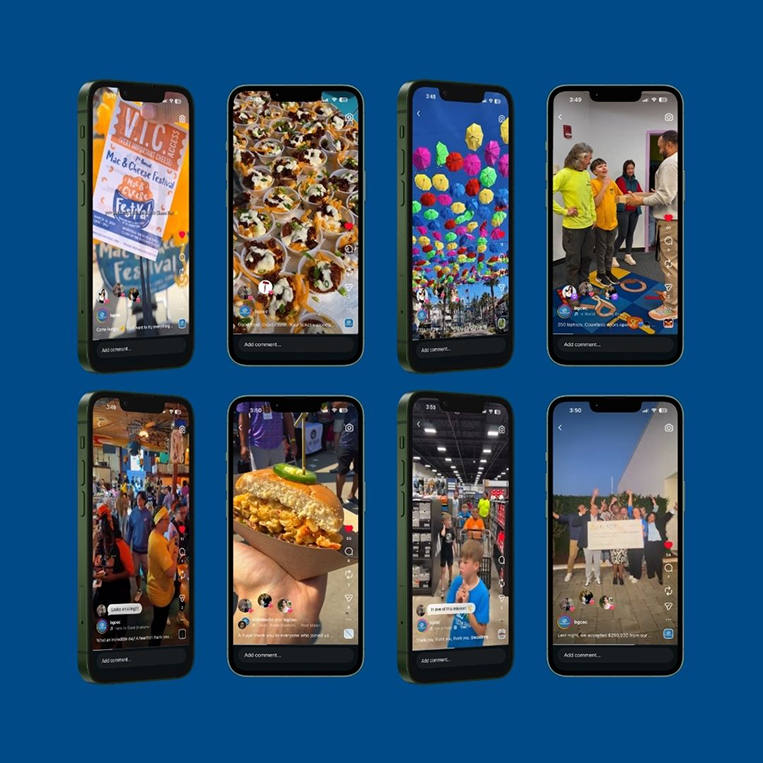 Phones showing reel posts from BGCEC
