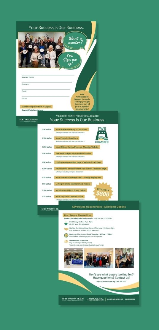 FWB Chamber of Commerce Website Pages
