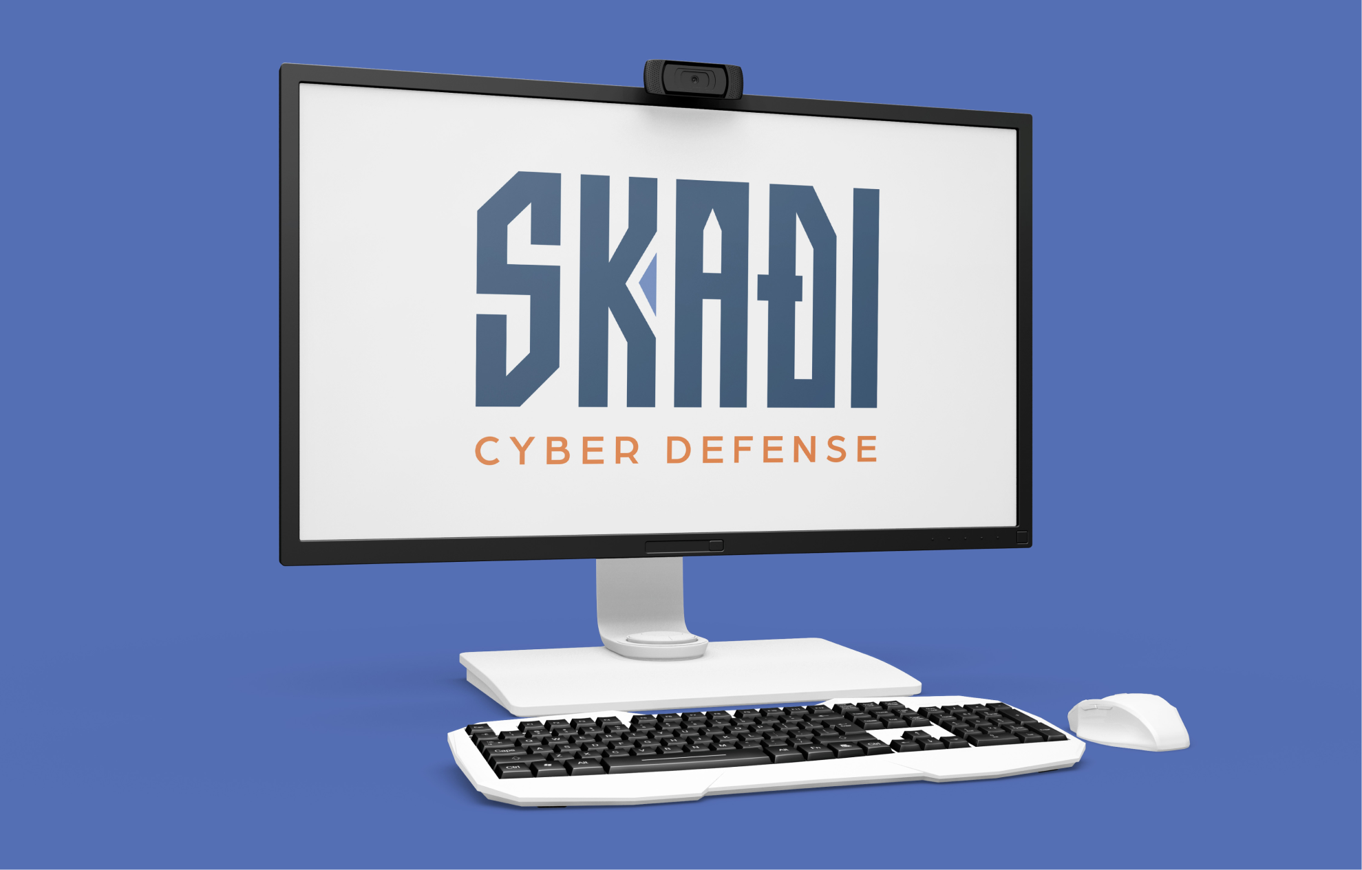 Computer monitor displaying "SKADI" logo