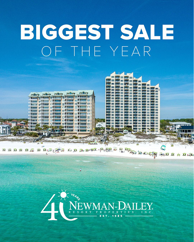 Wide shot of two ND resorts with text "Biggest Sale of the Year"